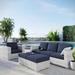 Modway Convene 4-Piece Outdoor Patio Set in Light Gray Navy