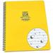 Rite In The Rain Weatherproof Side Spiral Notebook Yellow Cover Universal Page Pattern (No. 373-MX) 11 x 8.75 x 0.5