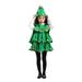 CenturyX 3-7 Years Christmas Tree Dress for Toddler Funny Xmas Tree Shaped Party Dress Hat for Cosplay Green 4-5 Years