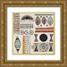 Charron Veronique 20x20 Gold Ornate Wood Framed with Double Matting Museum Art Print Titled - Tribal Tones III