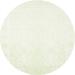 Ahgly Company Indoor Round Contemporary White Gold Solid Area Rugs 8 Round