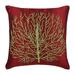 Cushion Cover Throw Pillow Cover For Couch Decorative Pillow Covers Red 20x20 inch (50x50 cm) Beaded Winter Tree Decorative Pillow Covers Contemporary Floral - Tree Of Joy