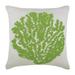 White Pillow Cover Beaded Green Sea Weeds Sea Ocean Beach Theme Pillow Cover Throw Pillow Cover 14x14 inch (35x35 cm) Floral Mediterranean Cotton Linen Sea - Deep Sea Weeds