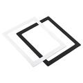 9.6x7.6 Inch Magnetic Photo Frame for Refrigerator File Cabinet PVC White 2 Pack