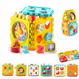 LNGOOR 6-in-1 Activity Cube Baby Educational Musical Toy Early Development Learning Toys with 6 Different Activities Best Gift for Babies