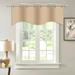 Happy date Perforated Curtain Breathable Polyester Semi Sheer Compact Blackout Window Valance Home Decor