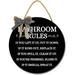 Eveokoki 11 Bathroom Door Sign Farmhouse Bathroom Signs Bathroom Rules 01 Farmhouse Decor Bathroom Hanging Bathroom Sign Hanging Wall Art