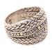 'Bohemian Sterling Silver Band Ring with Gold-Plated Accents'