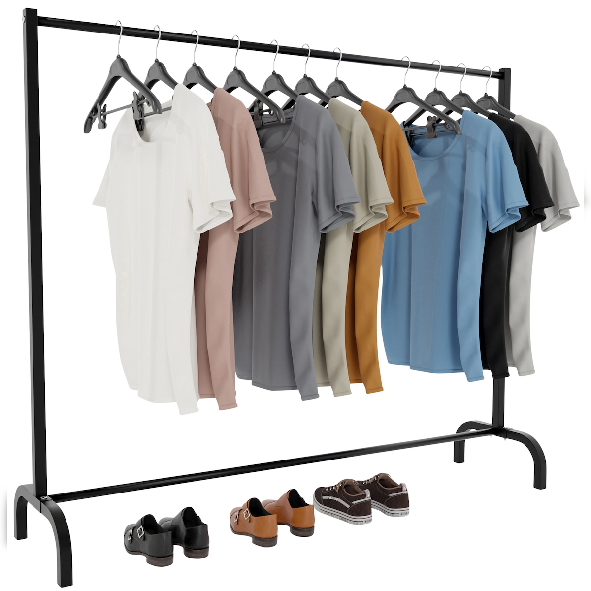 CLP Kleiderständer Lara schwarz/150x38x120 cm Image