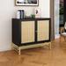 Rattan 2 Door Cabinet with 1 Adjustable Shelf