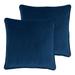 Sherry Kline Glendon Velvet Corded Edge pillow, zippered with Polyester Insert (Set of 2)