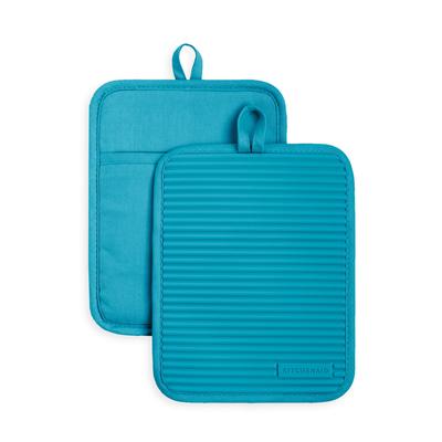 KitchenAid Ribbed Soft Silicone Pot Holder 2-Pack Set, 7