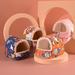 Anvazise Squirrel House Mini Cage Plush Lining Pet Sleeping Bed Hamster Hedgehog Warm Nest House Cage Accessories Pink L