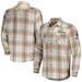 Men's NFL x Darius Rucker Collection by Fanatics Tan New England Patriots Flannel Long Sleeve Button-Up Shirt