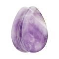 Teardop Amethyst Natural Stone Double Flared Ear Gauge Plug Earrings