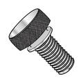 6-32X3/8 Knurled Thumb Screw with Washer Face Full Thread Aluminum (Pack Qty 100) BC-0606TKWAL