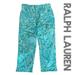 Ralph Lauren Pants & Jumpsuits | Crop Pants Paisley Print By Ralph Lauren Size 4 | Color: Blue/White | Size: 4