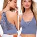 Free People Tops | Fp Free People Halter Crop Top With Lace Back | Color: Blue | Size: S