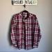 Disney Shirts | Disney Parks Plaid Mickey Mouse Long Sleeved Shirt Button Down Small | Color: Blue/Red | Size: S