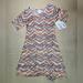 Lularoe Dresses | Lularoe Adeline Dress Girls Size 10 Nwt | Color: Blue/White | Size: 10g