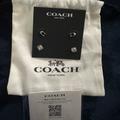 Coach Jewelry | Coach Signature C And Stone Stud Earring Set | Color: Silver | Size: Os