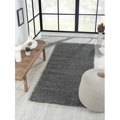 Hochflor-Läufer "My Shaggy", grau, B:80cm H:37mm L:200cm, Polypropylen (PP), MYFLAIR MÖBEL & ACCESSOIRES, Teppiche, Shaggy, Uni Farben, leicht glänzend, Microfaser, extra flauschig Image