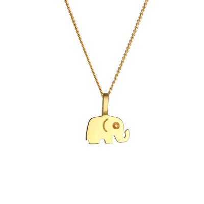 Elli PREMIUM - 585 Gelbgold Elefant Ketten 1 ct Damen