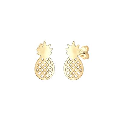 Elli - Elli Ohrringe Ohrstecker Ananas Frucht Trend Sommer 925er Silber 1 ct Damen