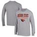 Men's Champion Heather Gray Oregon State Beavers Stack Logo Volleyball Powerblend Long Sleeve T-Shirt