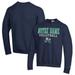 Men's Champion Navy Notre Dame Fighting Irish Stack Logo Volleyball Powerblend Pullover Sweatshirt