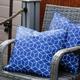 Pair Of Scatter Cushions Cube Blue