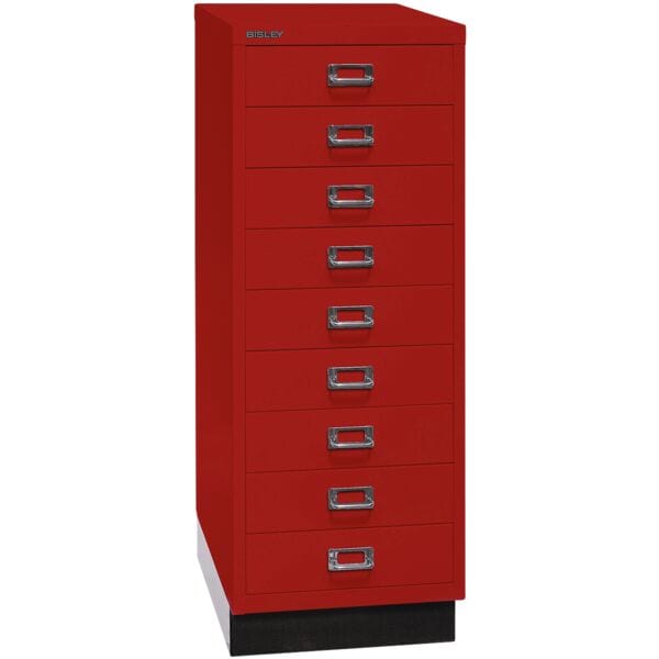 Bisley Schubladenschrank »MultiDrawer« A3, einbahnig, 9 Schübe rot, 34.9x94x43.2 cm