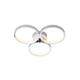 LED Modern Chrome Hoop Semi Flush Ceiling Light 3 x 10W Warm White 3000K