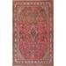 Traditional Hamedan Persian Vintage Area Rug Hand-knotted Wool Carpet - 6'9" x 9'11"