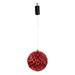 8" Shatterproof Battery Operated White Twinkling LED Ornament, Red - Multi-Color