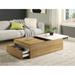 49"L Coffee Table in Oak & White Finish