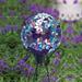 Irridescent Purple Mosaic Glass Gazing Ball