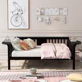 Versatile Design Full Size Espresso Daybed with Wood Slat Support and Pine Wood Construction Suitable for Bedroom Furniture