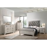 Coaster Furniture Salford Metallic Sterling 4-piece Upholstered Bedroom Set