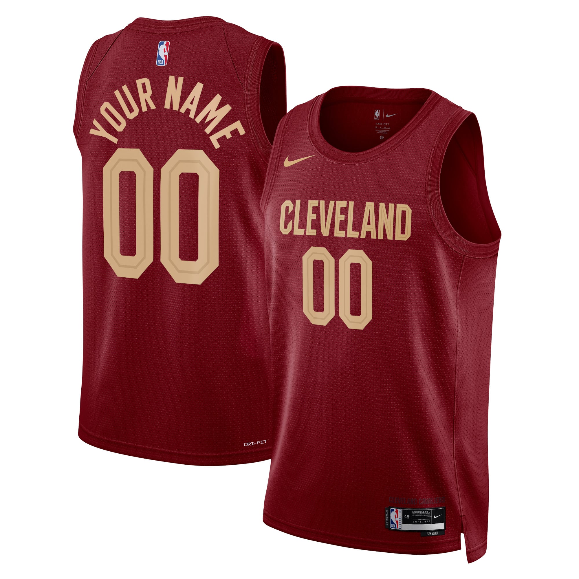 Maillot Nike Icon Swingman des Cleveland Cavaliers - Personnalisé - Unisexe - Homme Taille: M