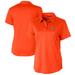 Women's Cutter & Buck Orange Denver Broncos Throwback Logo Prospect Textured Stretch Polo