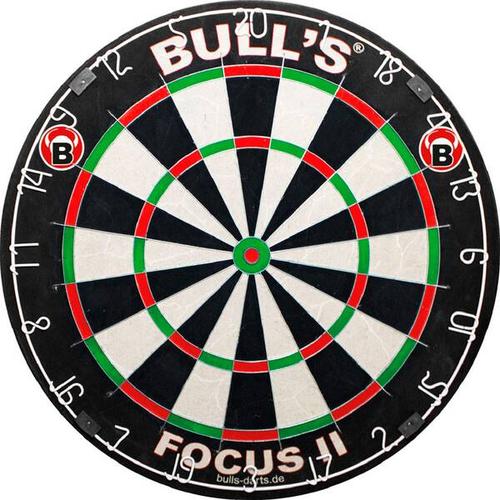 BULL'S Dartboard Focus II Bristle Dart Board, Größe - in Schwarz