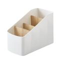 OUNONA 1PC Creative Wood and Plastic Desktop Storage Basket Multi-Compartment Storage Box Detachable Slot Style Organizer for Home Office