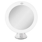 Zadro LED Lighted 10X Magnification Z Swivel Power Suction Cup Vanity Wall Mount Beauty Makeup Mirror White