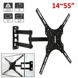 Bricologht Full Motion TV Wall Mount for 14 - 55 TVs | Articulating Arm with 18.3 Extension | Sits 2.2 from wall | Up to 180Â° Swivel and 17Â° of Tilt | VESA Compatible TV Bracket | Heavy-Duty Steel