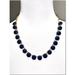 J. Crew Jewelry | J. Crew Dark Navy Midnight-Blue Venus Flytrap Fashion Statement Necklace Euc | Color: Blue/Gold | Size: Os