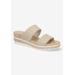 Women's Maryann Wedge Sandal by Easy Street in Taupe Croco (Size 12 M)