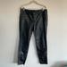Free People Pants & Jumpsuits | Free People L Black Faux Leather Size 12 Moto Pants With Zipper Details | Color: Black | Size: 12
