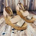 Michael Kors Shoes | Coach Isla Cork Platform Wedge Sandals | Color: Cream | Size: 7.5