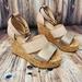 Michael Kors Shoes | Coach Isla Cork Platform Wedge Sandals | Color: Cream | Size: 7.5